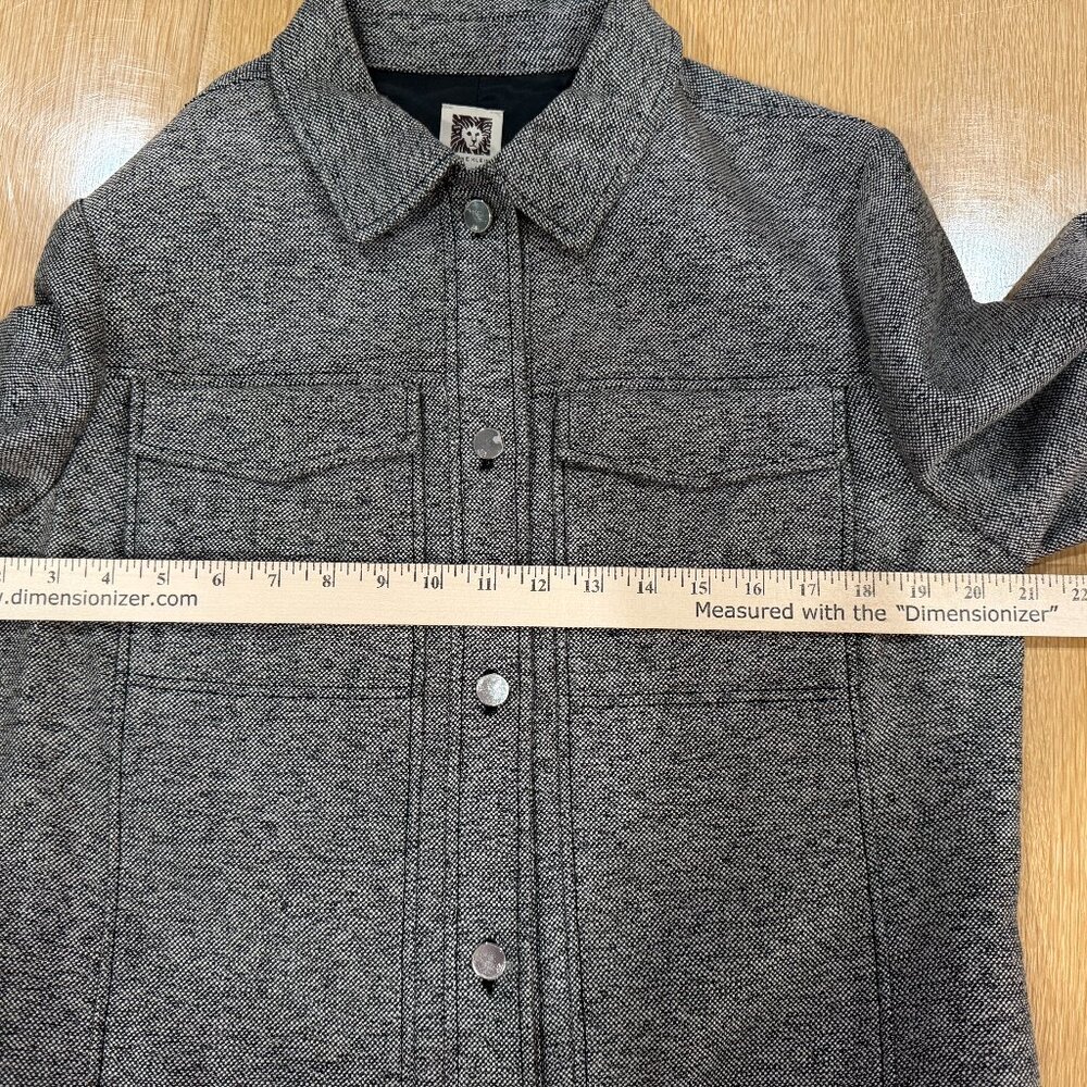 WMN 12 Anne Klein Tweed Lined Jacket Blazer Button Front Black/Gray nwot - Picture 8 of 13